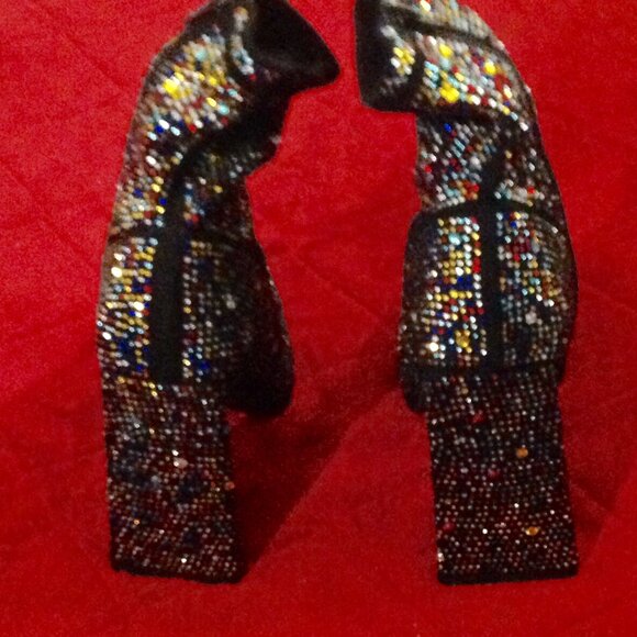 Shein Diamante Women's 5.5 Embellished Ankle Boots with Embellished Slacks - Picture 8 of 13